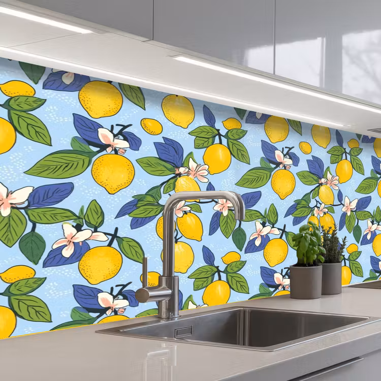 Illustratie - Citroen - Patroon keuken achterwand 2 middel 871 -3d_schuin