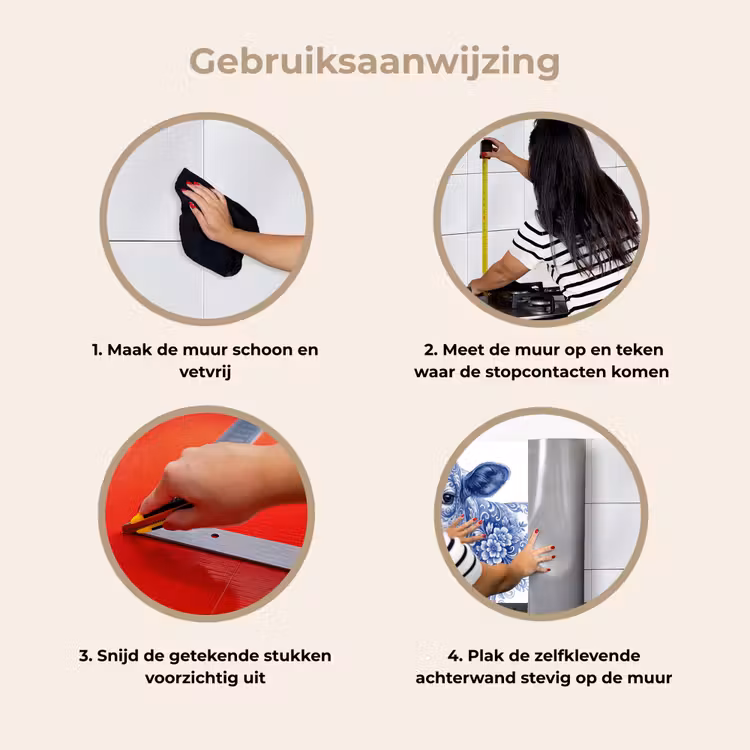 Illustratie - Koe - Blauw keuken achterwand 2 middel -gebruiksaanwijzing_NL