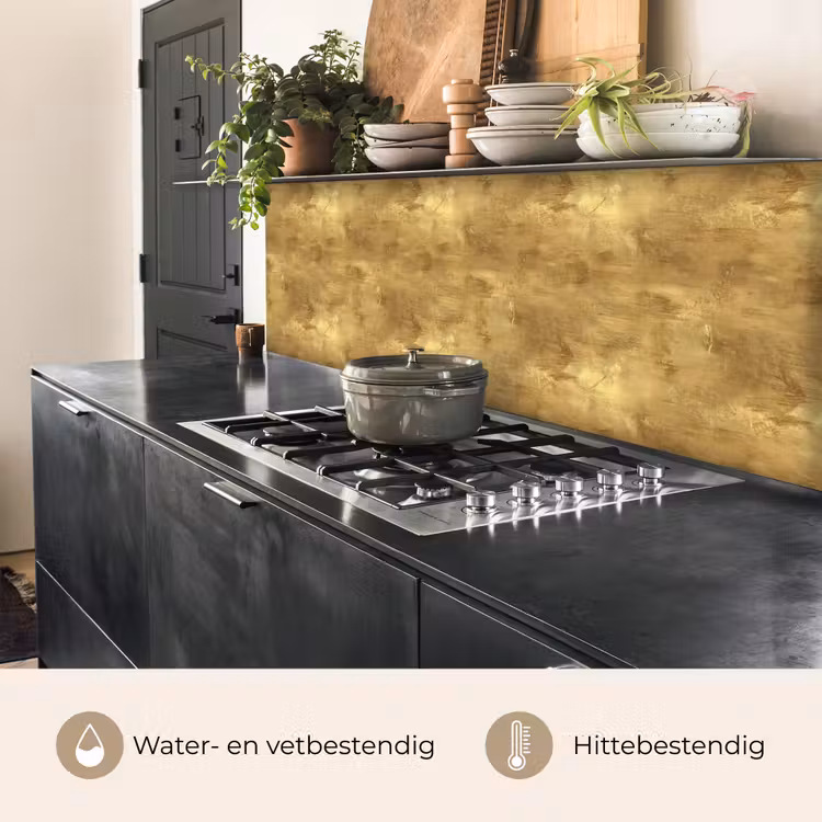 Industrieel - Textuur - Goud keuken achterwand 2 middel 871 -usp_NL