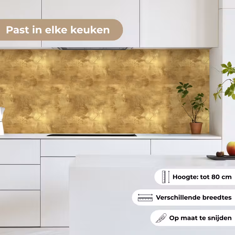 Industrieel - Textuur - Goud keuken achterwand 2 middel 871 -sfeer4_NL