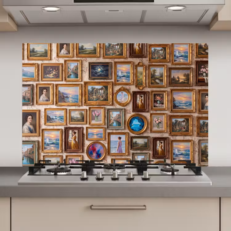 Interieur - Kunst - Collectie - Klassiek - Goud keuken achterwand spatscherm klein -3d_website