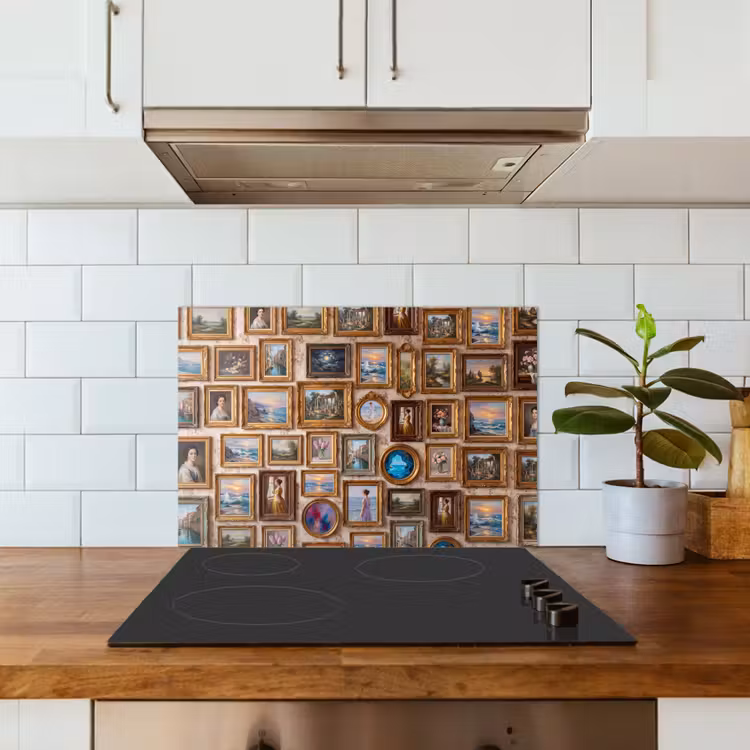 Interieur - Kunst - Collectie - Klassiek - Goud keuken achterwand spatscherm klein -sfeer2