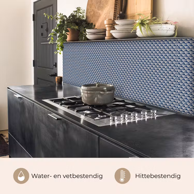 Japan - Blauw - Wit - Patronen keuken achterwand 2 middel 871 -usp_NL