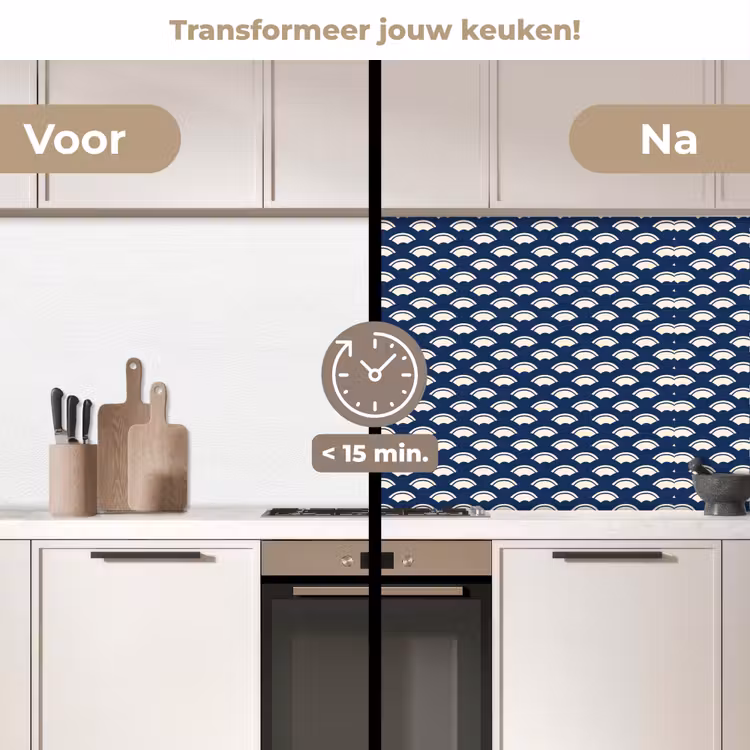 Japans - Blauw - Wit - Patronen keuken achterwand 2 middel 871 -voor-na2_NL