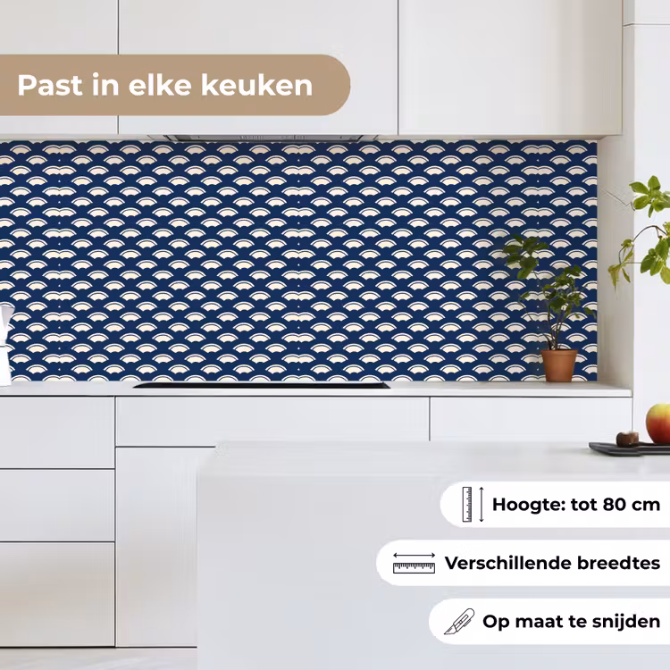 Japans - Blauw - Wit - Patronen keuken achterwand 2 middel 871 -sfeer4_NL