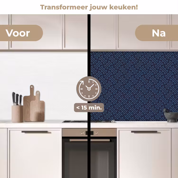 Japans - Patronen - Geometrie keuken achterwand 2 middel 871 -voor-na2_NL