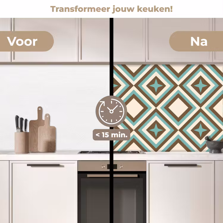 Jaren 50 - Ster - Design keuken achterwand 2 middel 871 -voor-na2_NL
