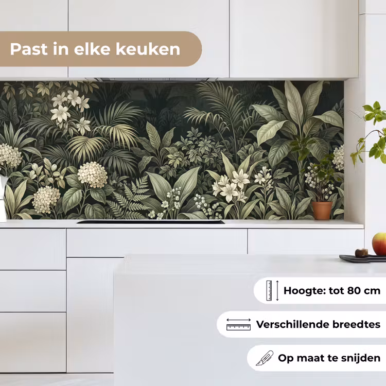Jungle - Bladeren - Botanisch - Groen keuken achterwand 2 middel -sfeer4_NL