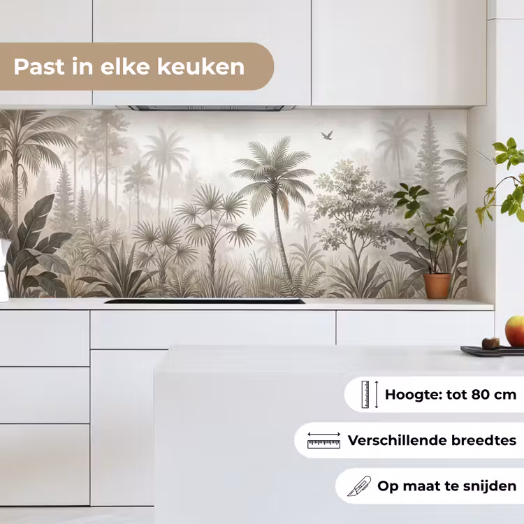 Jungle - Palmbomen - Natuur keuken achterwand 2 middel -sfeer4_NL
