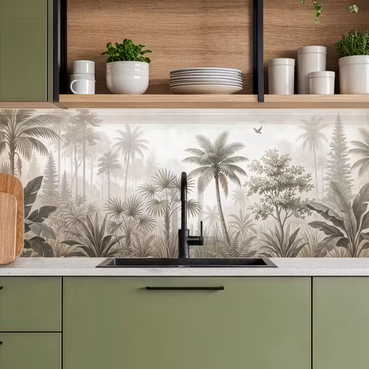 Jungle - Palmbomen - Natuur keuken achterwand 2 middel -sfeer3