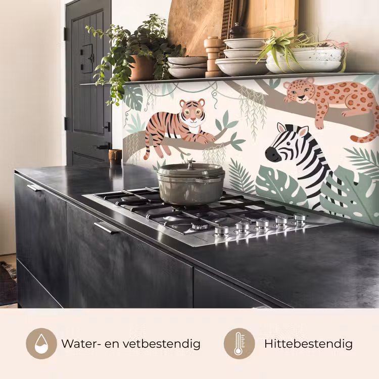 Jungle - Rustiek - Pastel keuken achterwand 2 middel -usp_NL