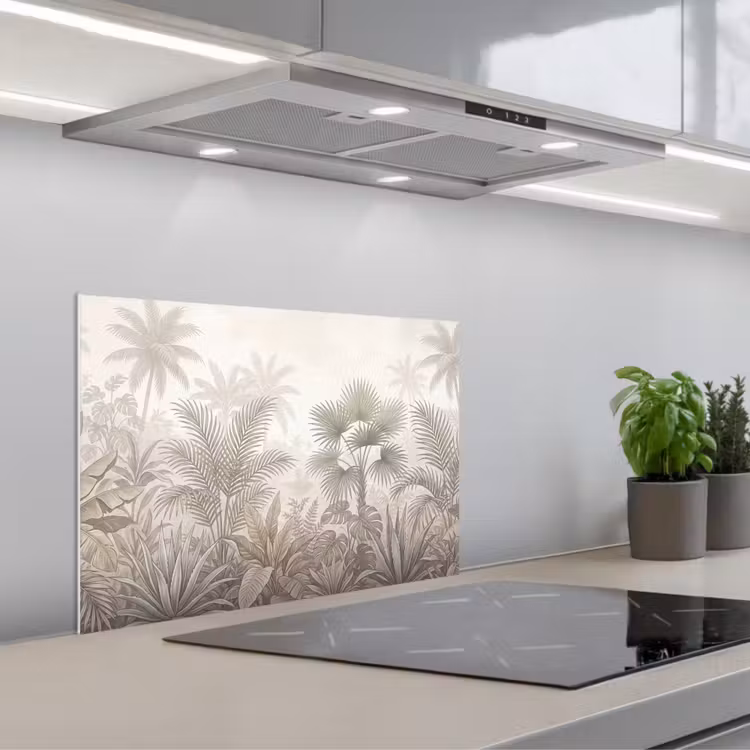 Jungle - Tropisch - Natuur -Vintage - Beige keuken achterwand 2 middel -usp_NL