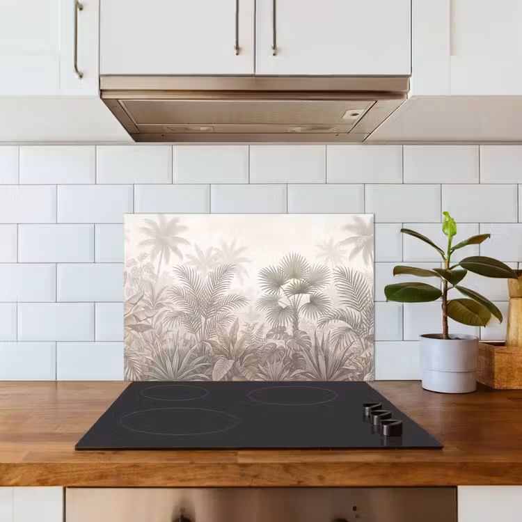 Jungle - Tropisch - Natuur -Vintage - Beige keuken achterwand 2 middel -sfeer1