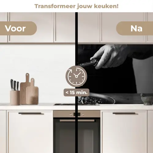 Kaas - Pasta - Rasp keuken achterwand 2 middel -voor-na2_NL