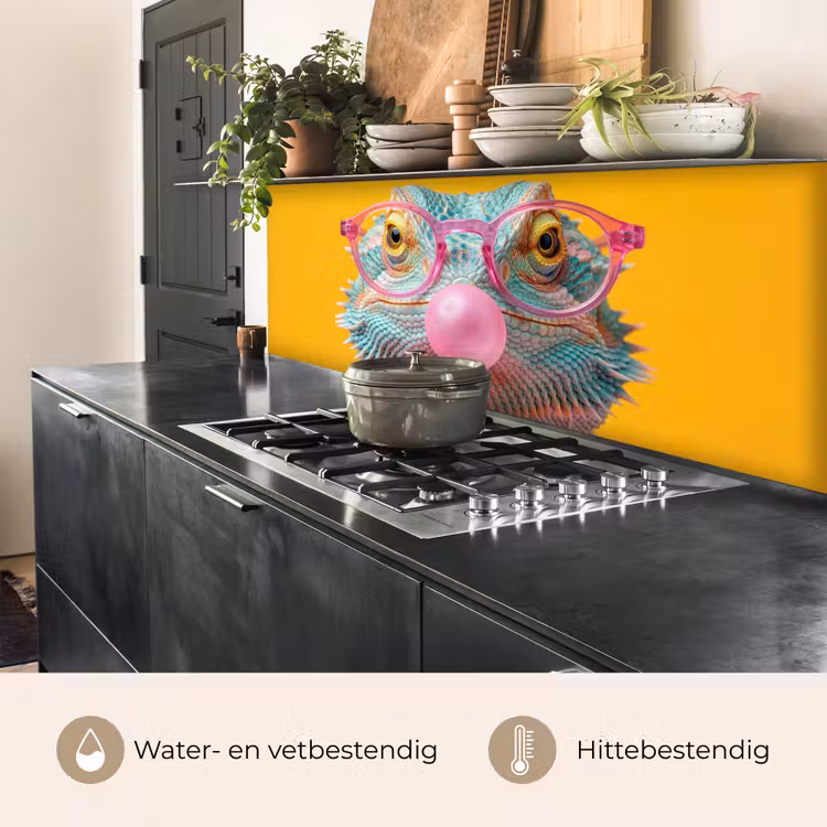 Kameleon - Kauwgom - Kleurrijk keuken achterwand 2 middel -usp_NL