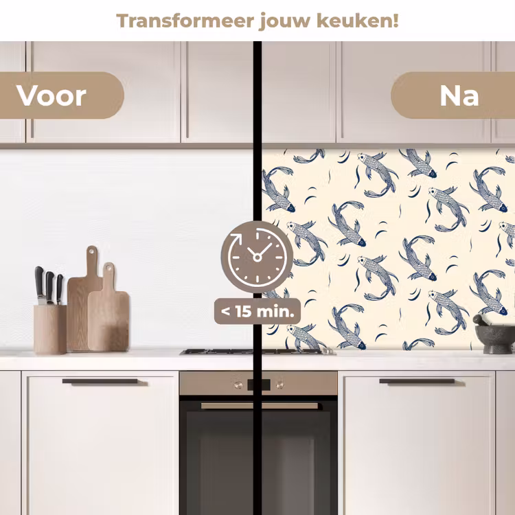Karper - Vis - Japan - Patronen keuken achterwand 2 middel 871 -voor-na2_NL