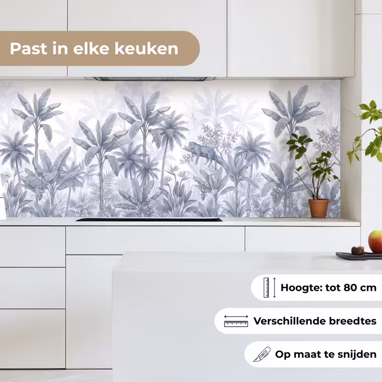 Kat - Tropisch bos - Modern - Grijs keuken achterwand 2 middel -sfeer4_NL