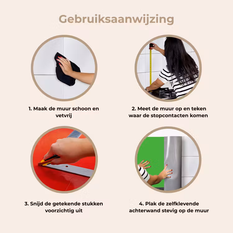 Kelly - Green - Groen keuken achterwand 2 middel 871 -gebruiksaanwijzing_NL