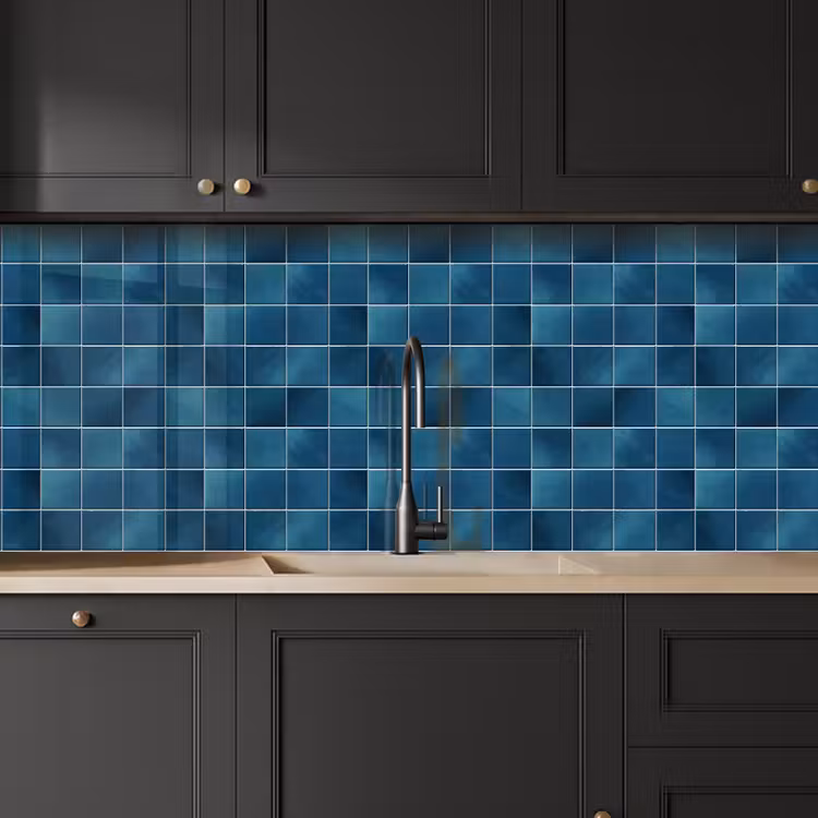 Keramiek - Structuur - Tegel - Blauw keuken achterwand 2 middel 871 -sfeer1