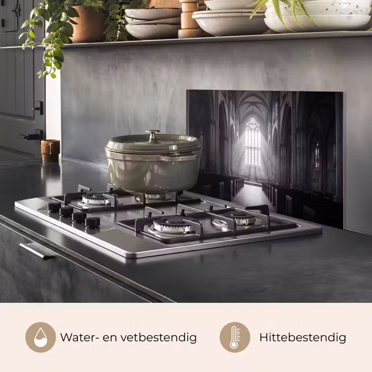 Kerk - Interieur - Lichtstralen - Architectuur - Klassiek keuken achterwand spatscherm klein -usp_NL