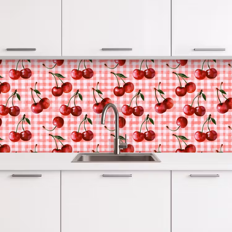 Kersen - Blokken - Rood keuken achterwand 2 middel 871 -3d