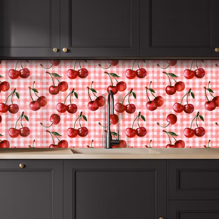 Kersen - Blokken - Rood keuken achterwand 2 middel 871 -sfeer1