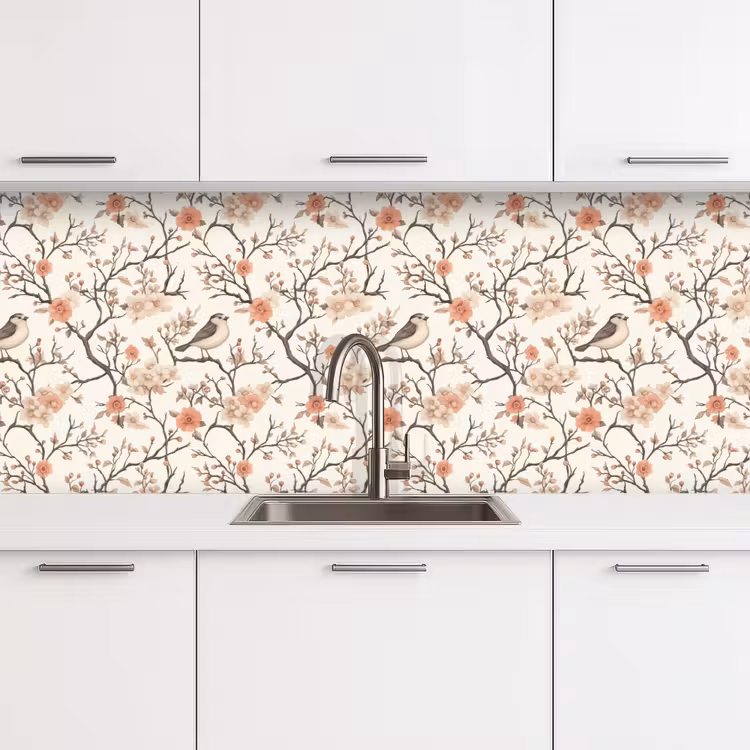 Kersenbloesem - Mus - Roze keuken achterwand 2 middel 871 -3d