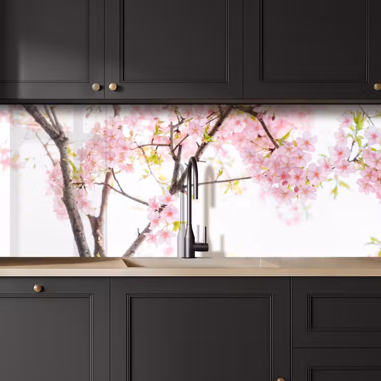 Kersenbloesem - Roze - Bloemen - Sakura - Natuur keuken achterwand 2 middel -sfeer1