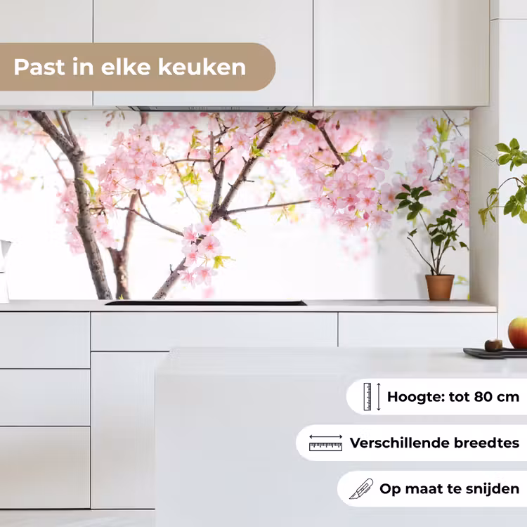 Kersenbloesem - Roze - Bloemen - Sakura - Natuur keuken achterwand 2 middel -sfeer4_NL