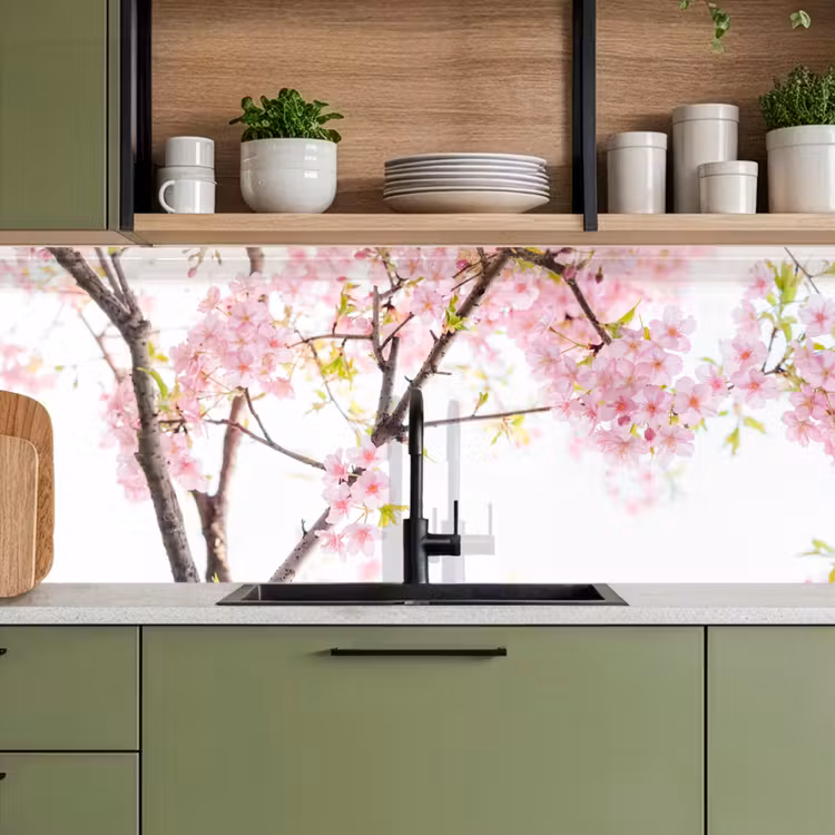 Kersenbloesem - Roze - Bloemen - Sakura - Natuur keuken achterwand 2 middel -sfeer3