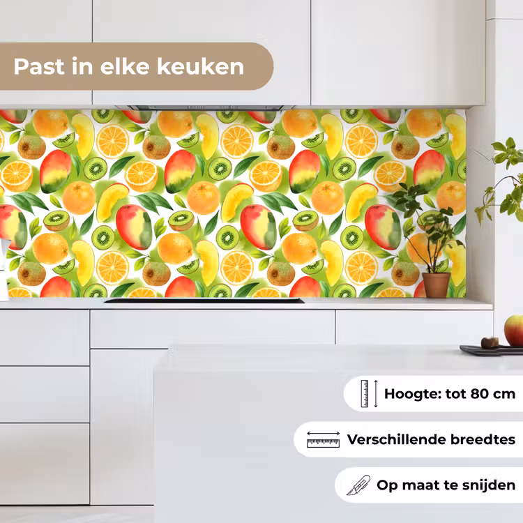 Kiwi - Sinasappel - Mango - Perzik keuken achterwand 2 middel 871 -sfeer4_NL