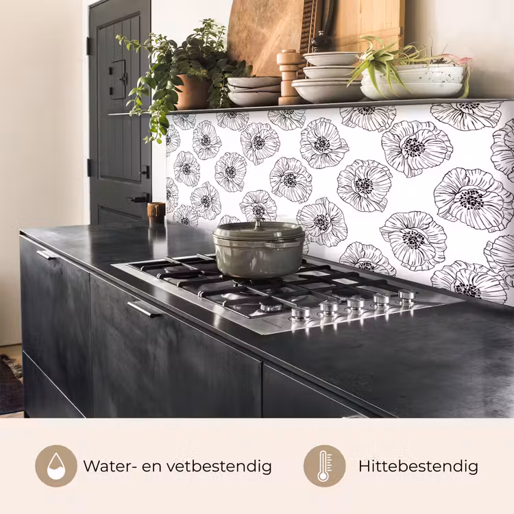 Klaproos - Bloemen - Design keuken achterwand 2 middel 871 -usp_NL