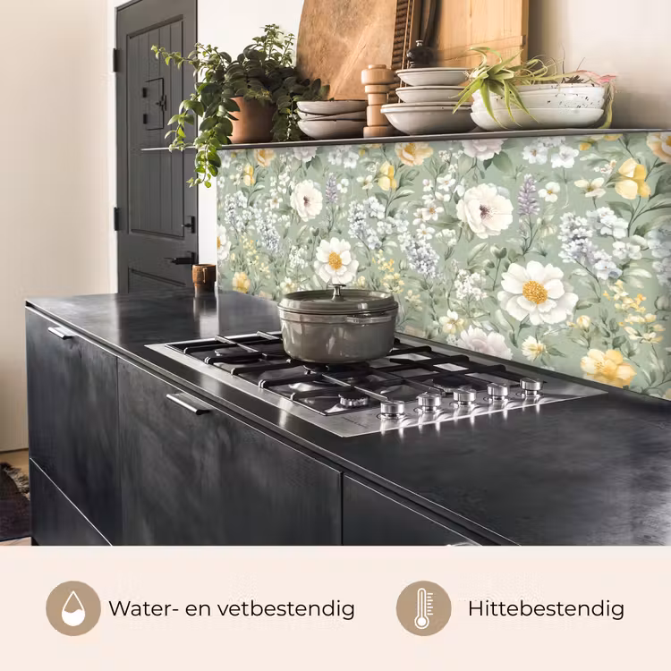 Klassiek - Bloemenpatroon - Kleurrijk keuken achterwand 2 middel 871 -usp_NL