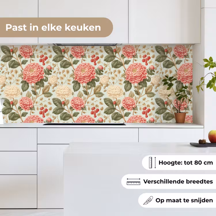 Klassiek - Botanisch - Veelkleurig keuken achterwand 2 middel 871 -sfeer4_NL