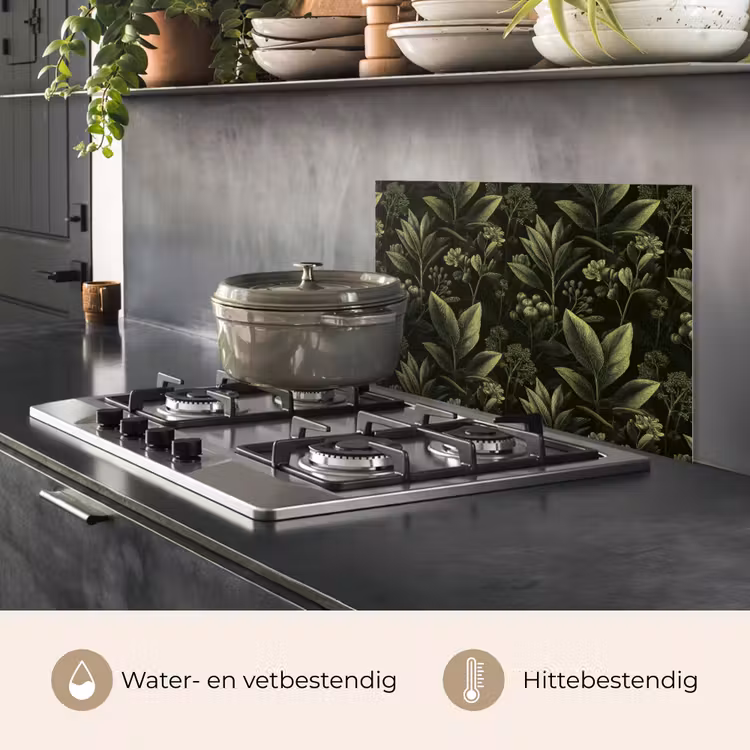 Klassiek - Donker - Botanisch - Planten keuken achterwand spatscherm klein 900 -usp_NL