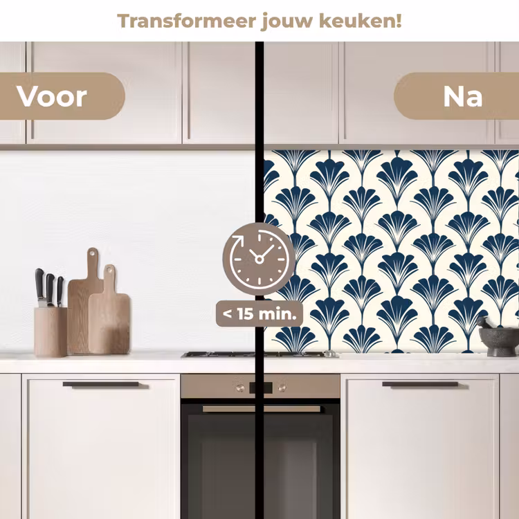 Klassiek - Motief - Blauw keuken achterwand 2 middel 871 -voor-na2_NL
