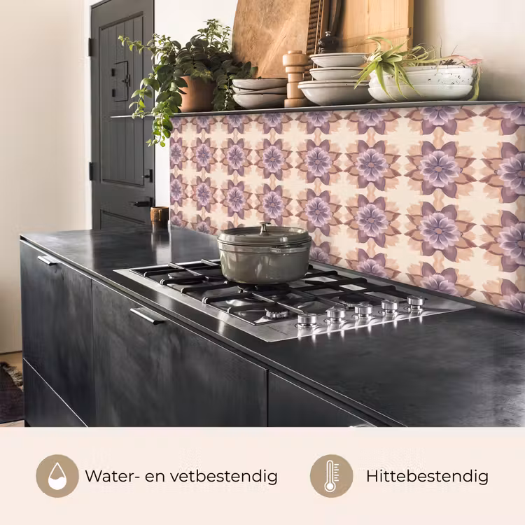 Klassiek - Patroon - Paars keuken achterwand 2 middel 871 -usp_NL