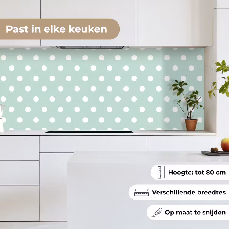 Klassiek - Polka - Groen keuken achterwand 2 middel 871 -sfeer4_NL