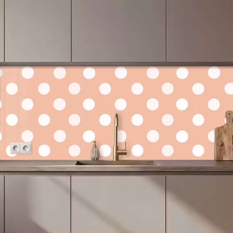 Klassiek - Polka - Perzik keuken achterwand 2 middel 871 zz_3dshopping