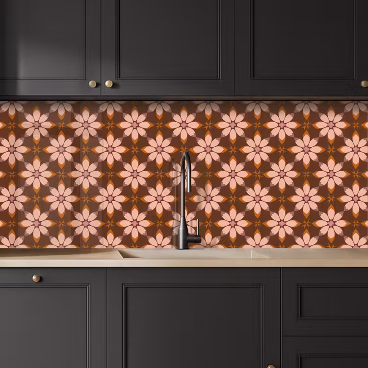 Klassiek - Retro - Bruin keuken achterwand 2 middel 871 -sfeer1