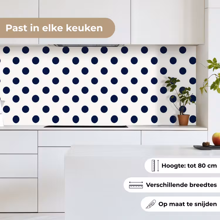 Klassiek - Stippen - Blauw keuken achterwand 2 middel 871 -sfeer4_NL