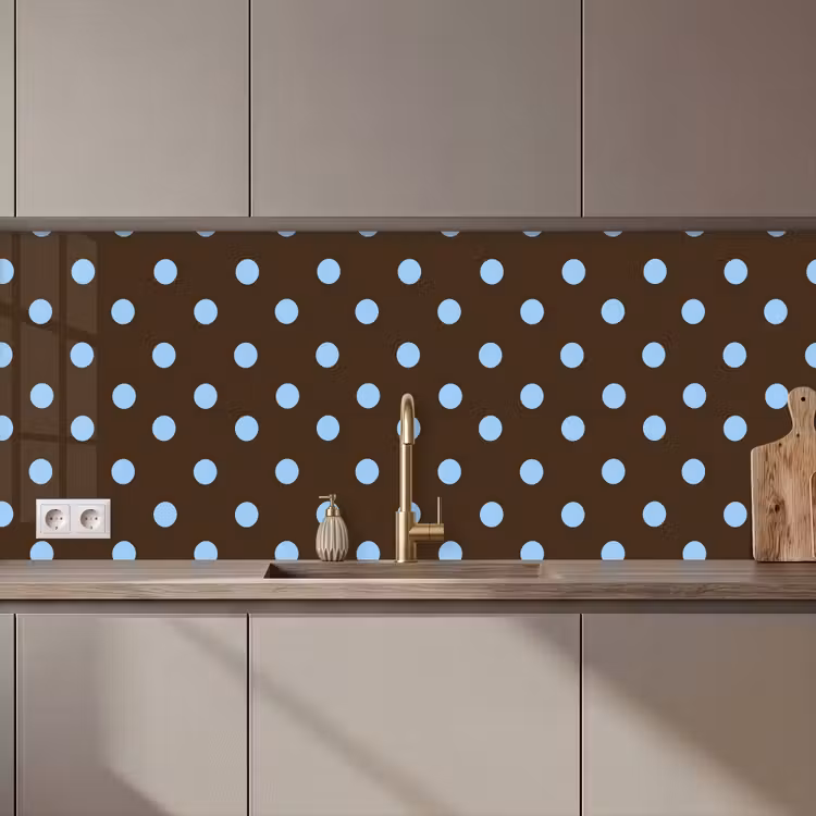 Klassiek - Stippen - Bruin keuken achterwand 2 middel 871 zz_3dshopping