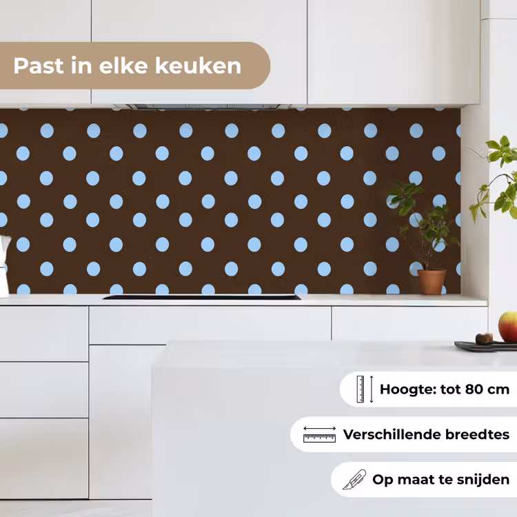 Klassiek - Stippen - Bruin keuken achterwand 2 middel 871 -sfeer4_NL
