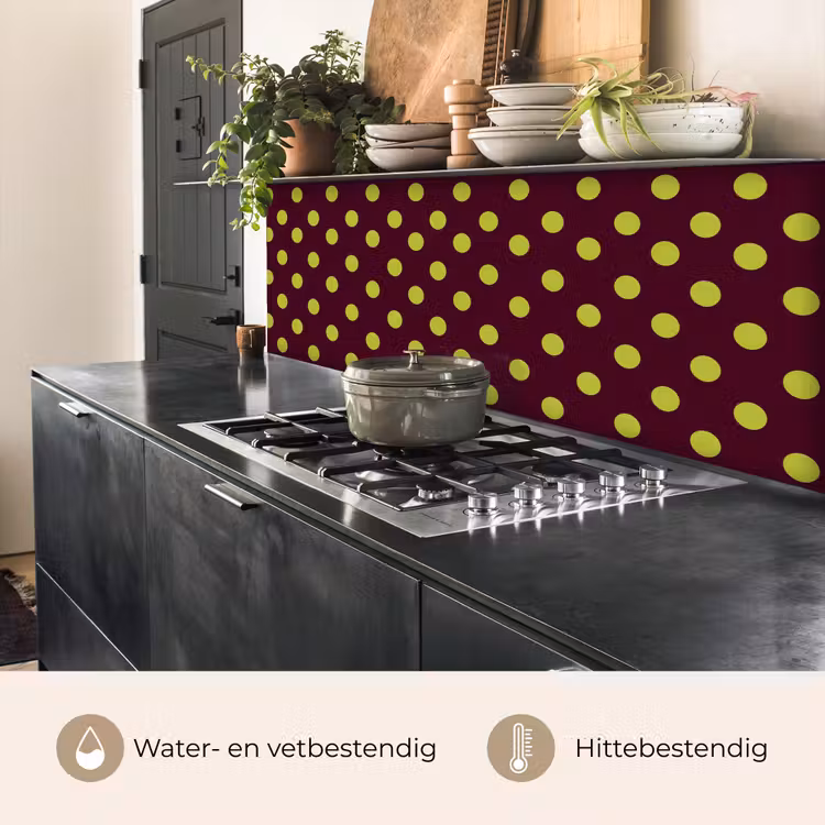 Klassiek - Stippen - Groen keuken achterwand 2 middel 871 -usp_NL