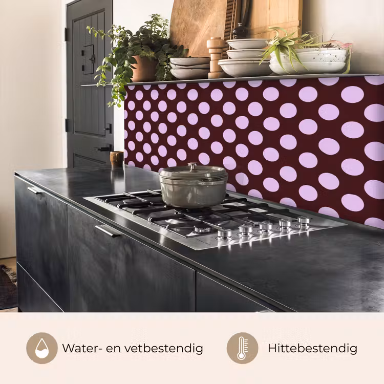 Klassiek - Stippen - Paars keuken achterwand 2 middel 871 -usp_NL