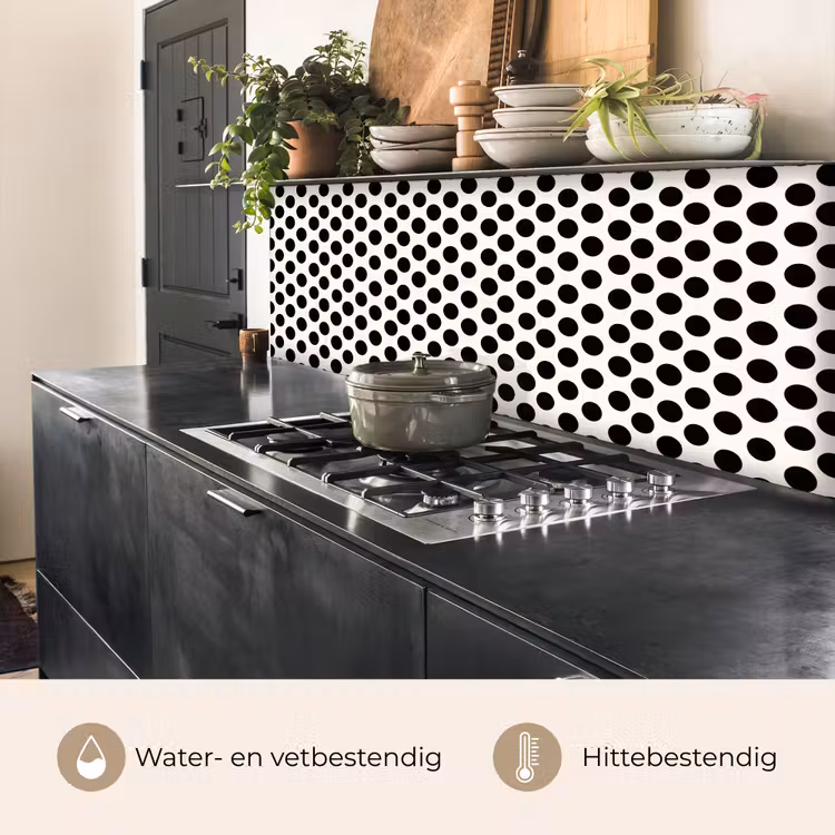 Klassiek - Stippen - Zwart keuken achterwand 2 middel 871 -usp_NL