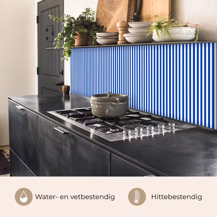 Klassiek - Strepen - Blauw keuken achterwand 2 middel 871 -usp_NL