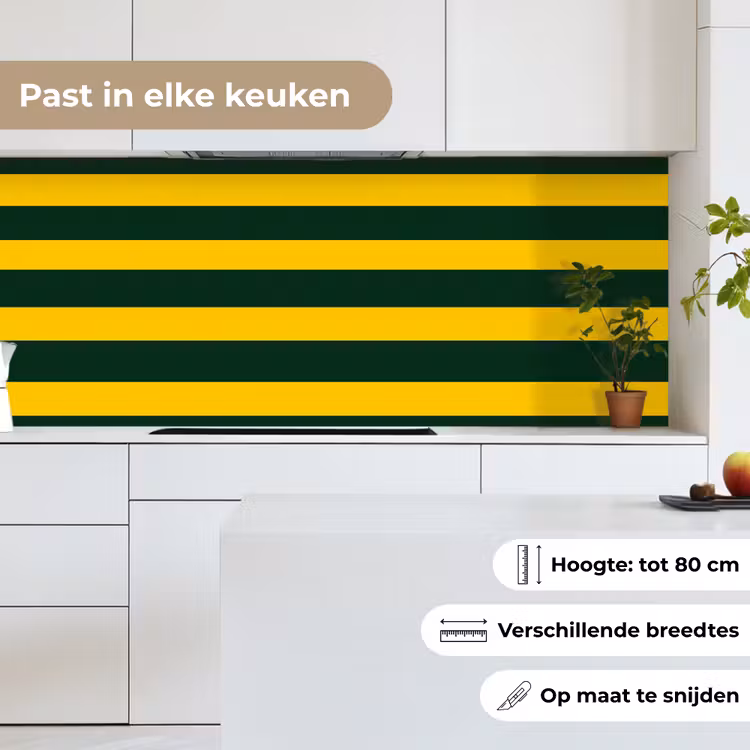 Klassiek - Strepen - Groen keuken achterwand 2 middel 871 -sfeer4_NL