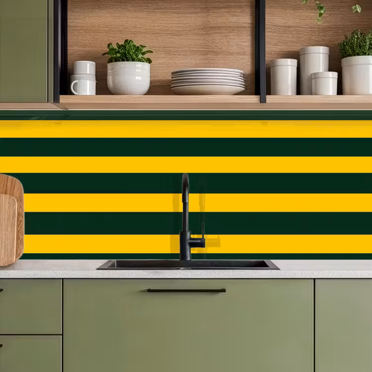 Klassiek - Strepen - Groen keuken achterwand 2 middel 871 -sfeer3