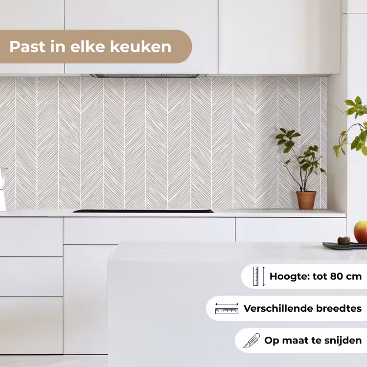 Klassiek - Visgraat - Grijs keuken achterwand 2 middel 871 -sfeer4_NL